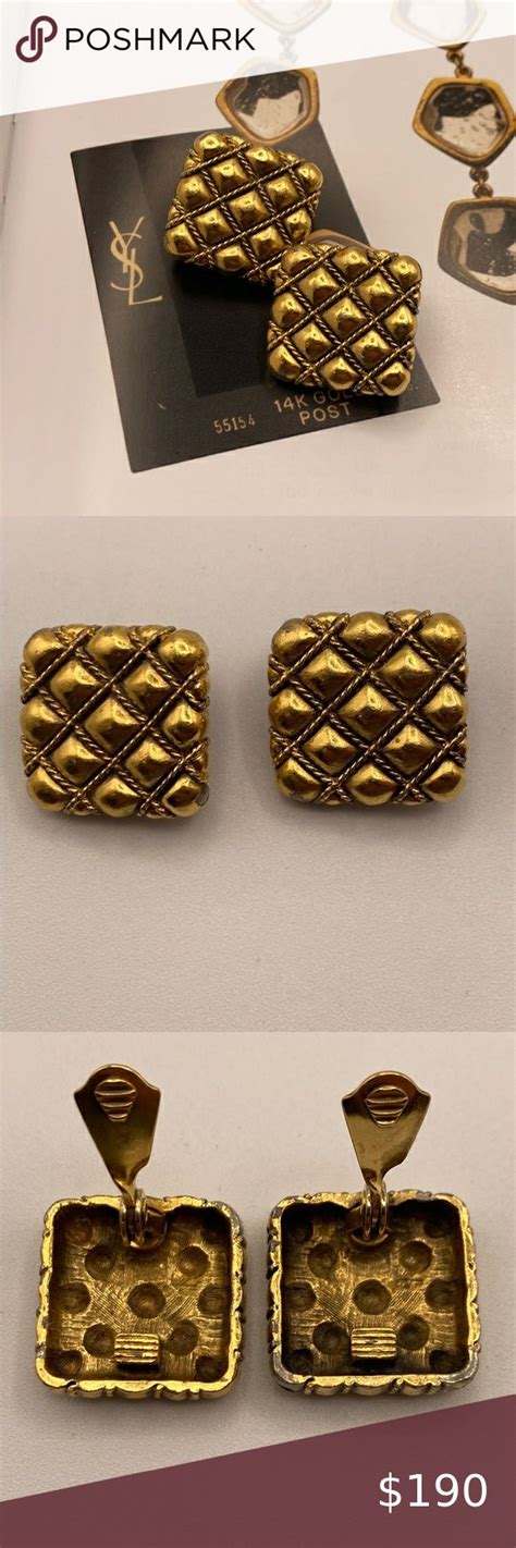 ysl stecker|YSL square earrings.